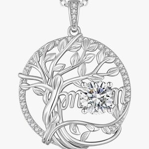 Elegant Silver Tree of Life Pendant Necklace